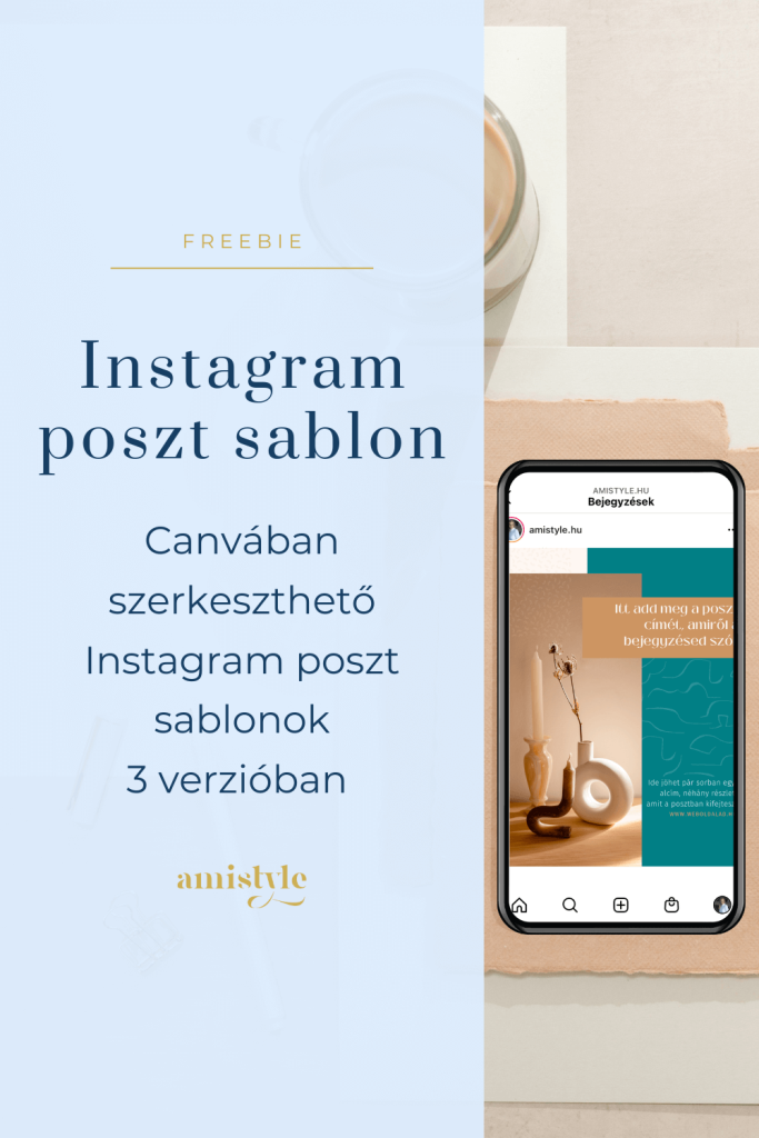 Ingyenesen letölthető instagram poszt Canva sablon-Amistyle.hu