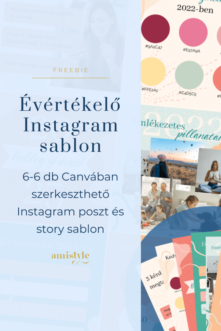 Évértékelő Instagram Sablon Csomag – Canvában szerkeszthető