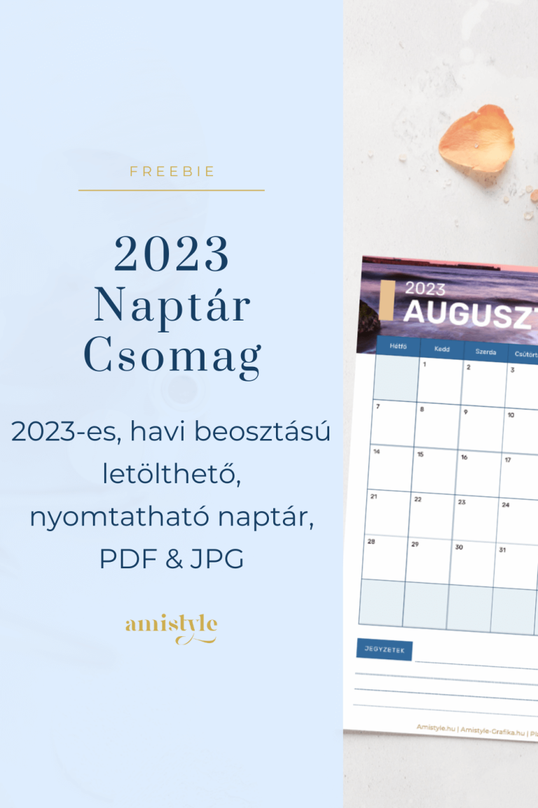Ingyenesen letölthető, nyomtatható 2023-es naptár csomag - Amistyle.hu