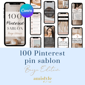100 Pinterest pin Canva sablon - Amistyle